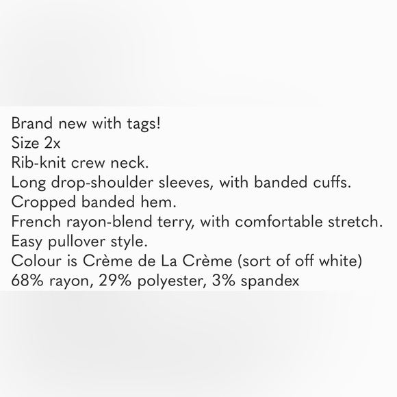 Old Navy Long Sleeve Live In Cropped French Terry Sweater! - Picture 11 of 11